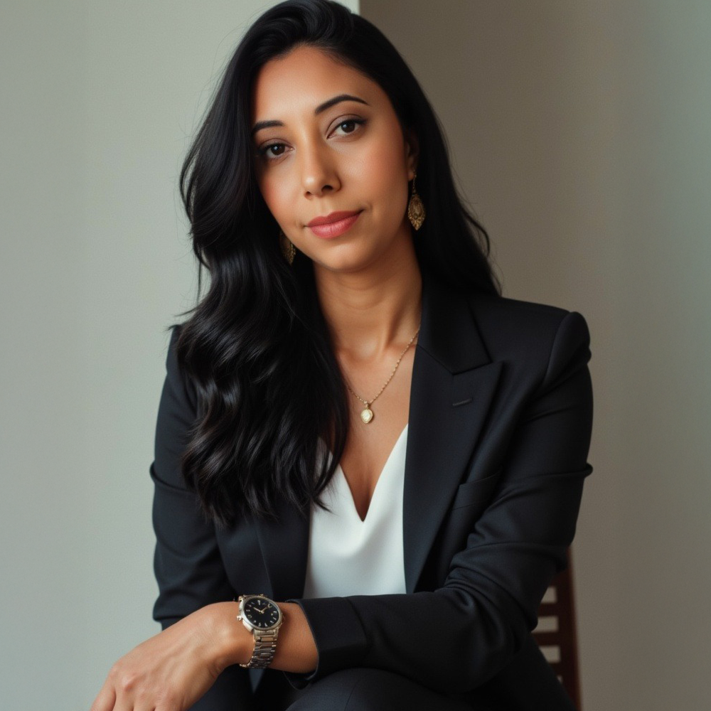 Professional portrait of a woman smiling